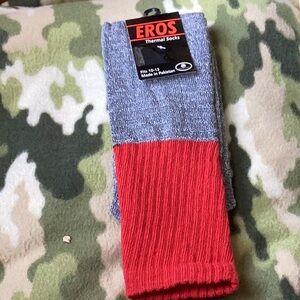 Men's Thermal Socks - Red and Gray